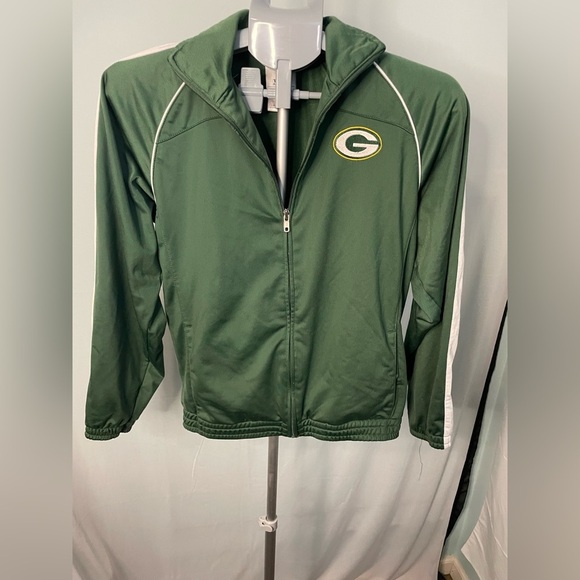 NFL Team Apparel Youth Green Jacket Green Bay Packers | size large 12-14 - Picture 2 of 7